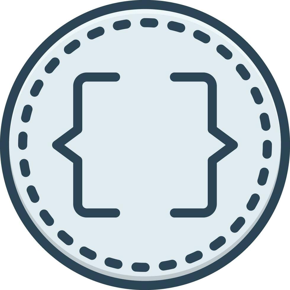 color icon for bracket vector