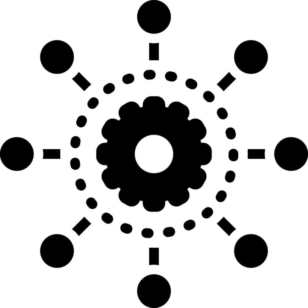 sólido icono para algoritmo vector