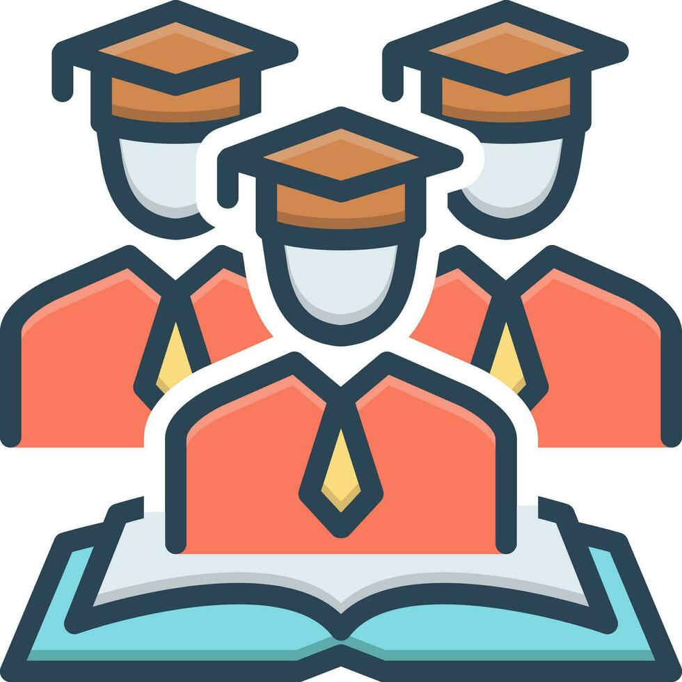 color icon for alumni vector