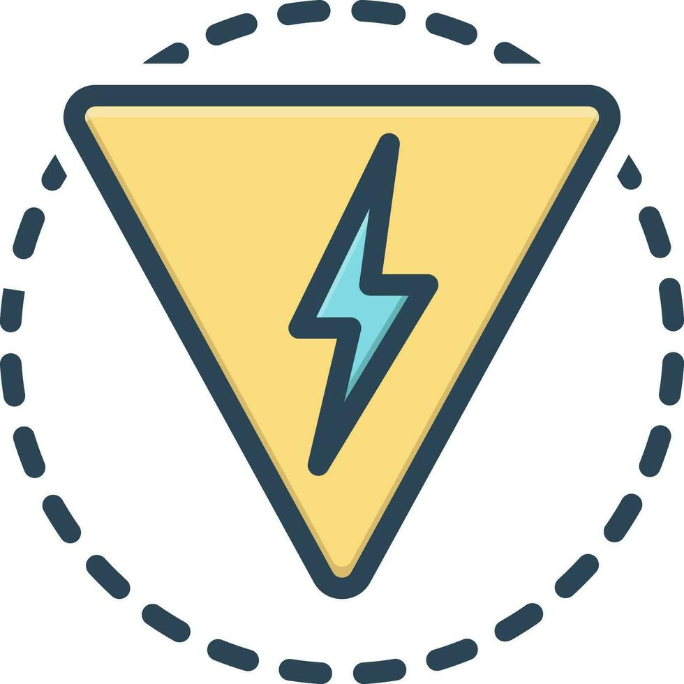 color icon for danger vector