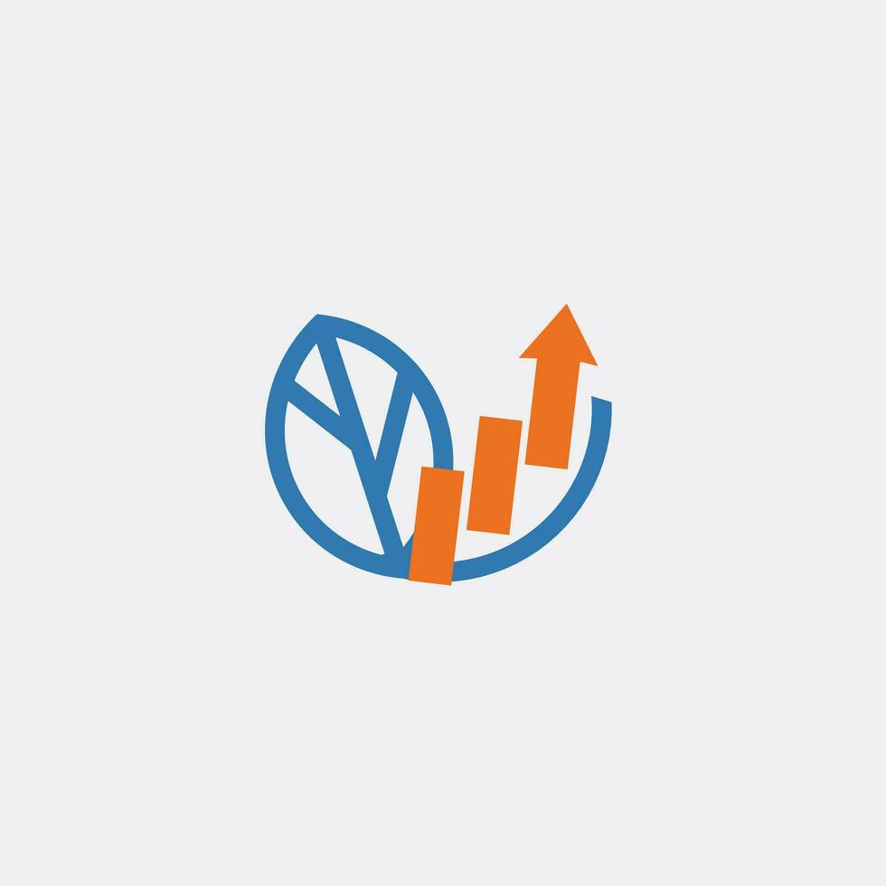 financial growth leaves logo. Nature Inspired Financial Growth vector