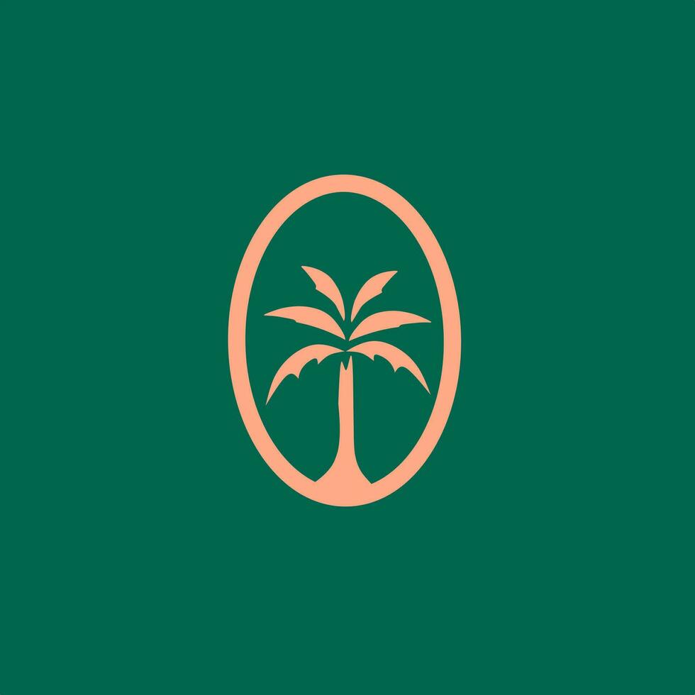 lujo palma árbol logo. Perfecto para complejo, spa, y hotel vector