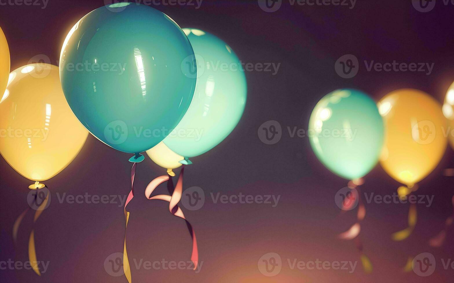 vibrante pastel color globos iluminar juguetón creaciones ai generado foto