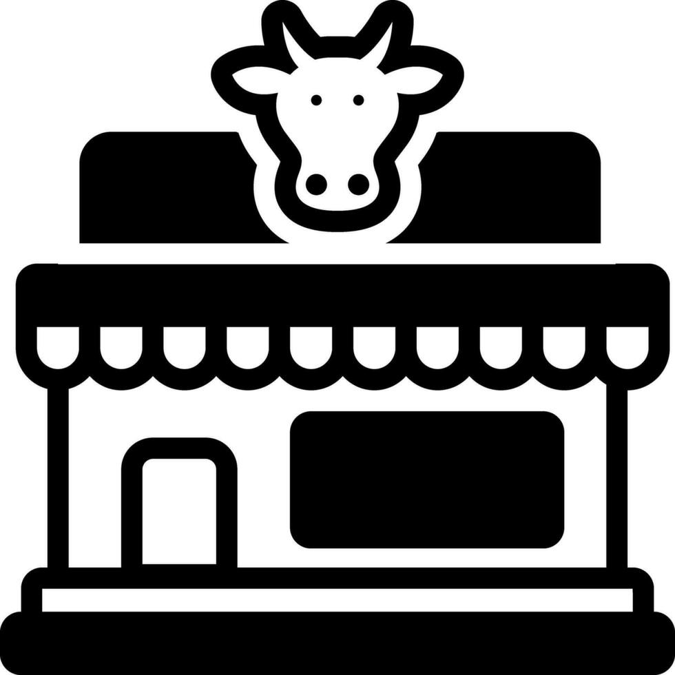 solid icon for dairy vector