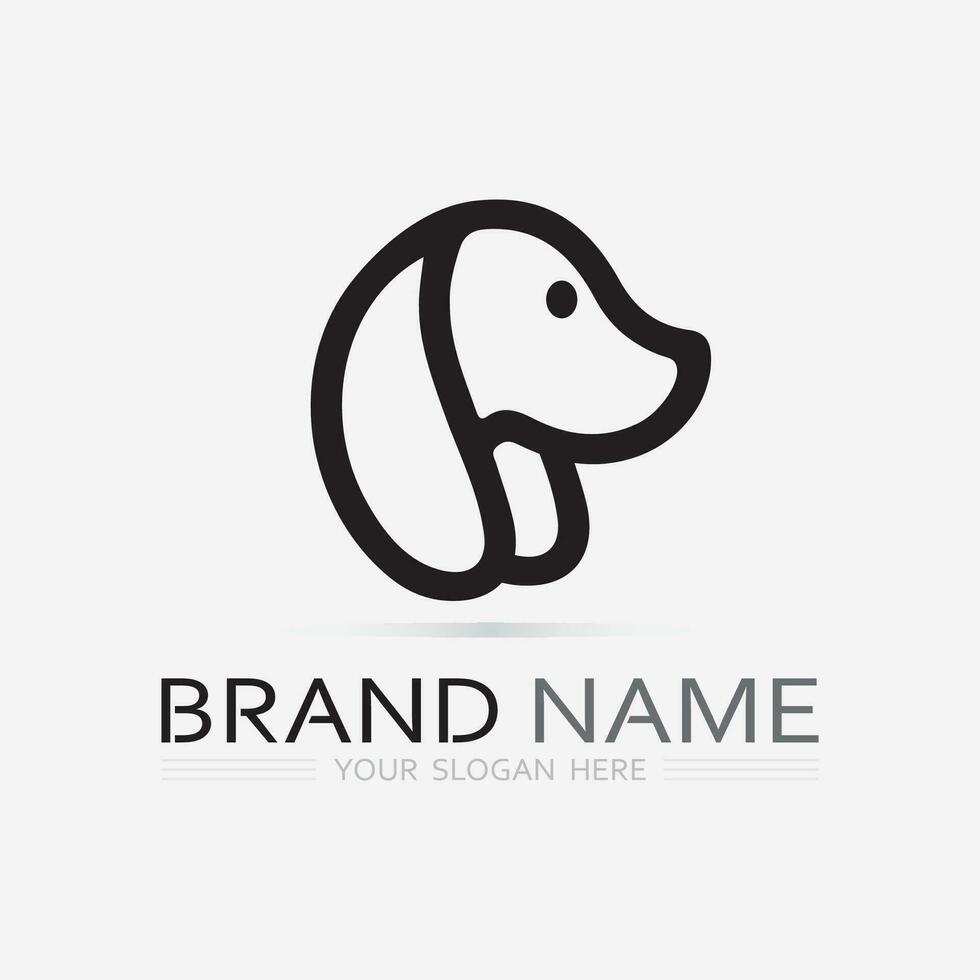 Dog logo and icon animal vector illustration design graphic
