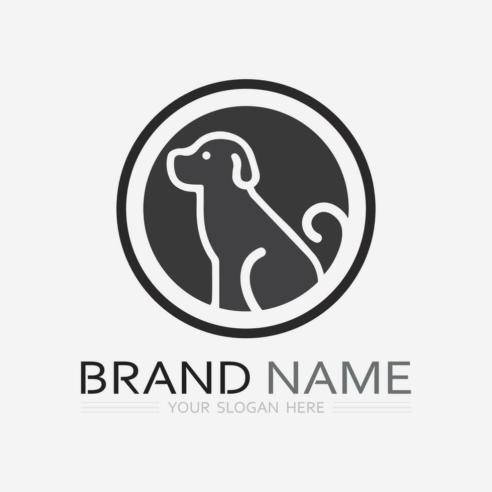 Dog logo and icon animal vector illustration design graphic