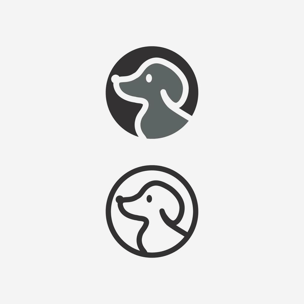 perro logo y icono animal vector ilustración diseño gráfico