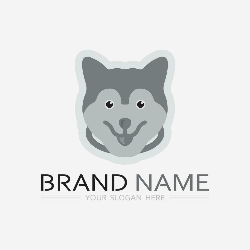 Dog logo and icon animal vector illustration design graphic