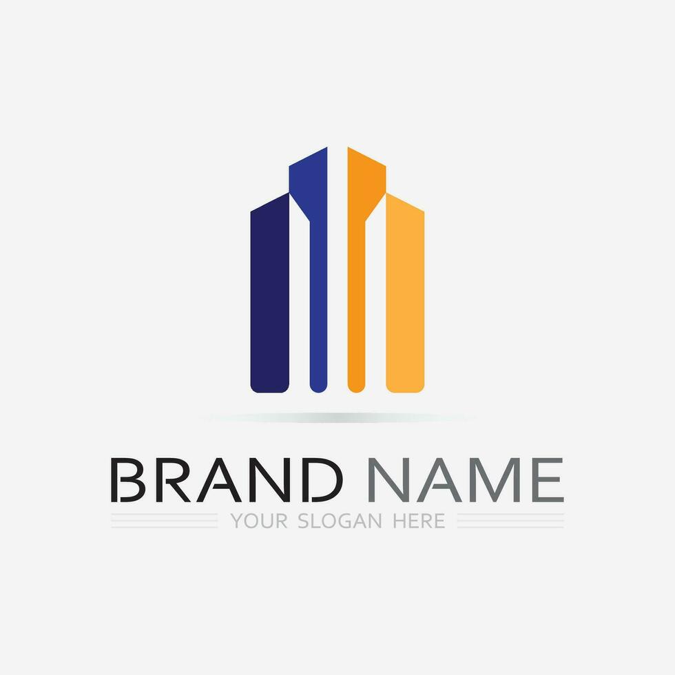 Building logo vector illustration design,Real Estate logo template, Logo symbol icon