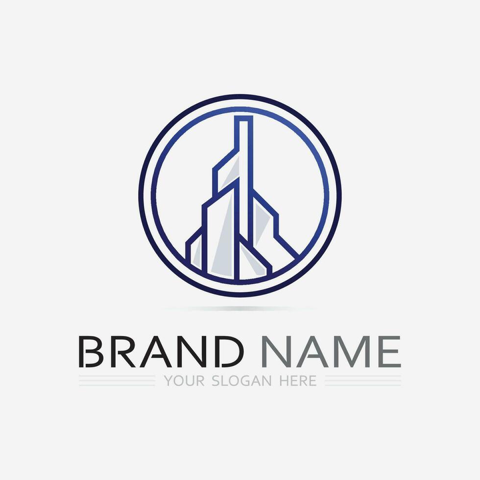 Building logo vector illustration design,Real Estate logo template, Logo symbol icon