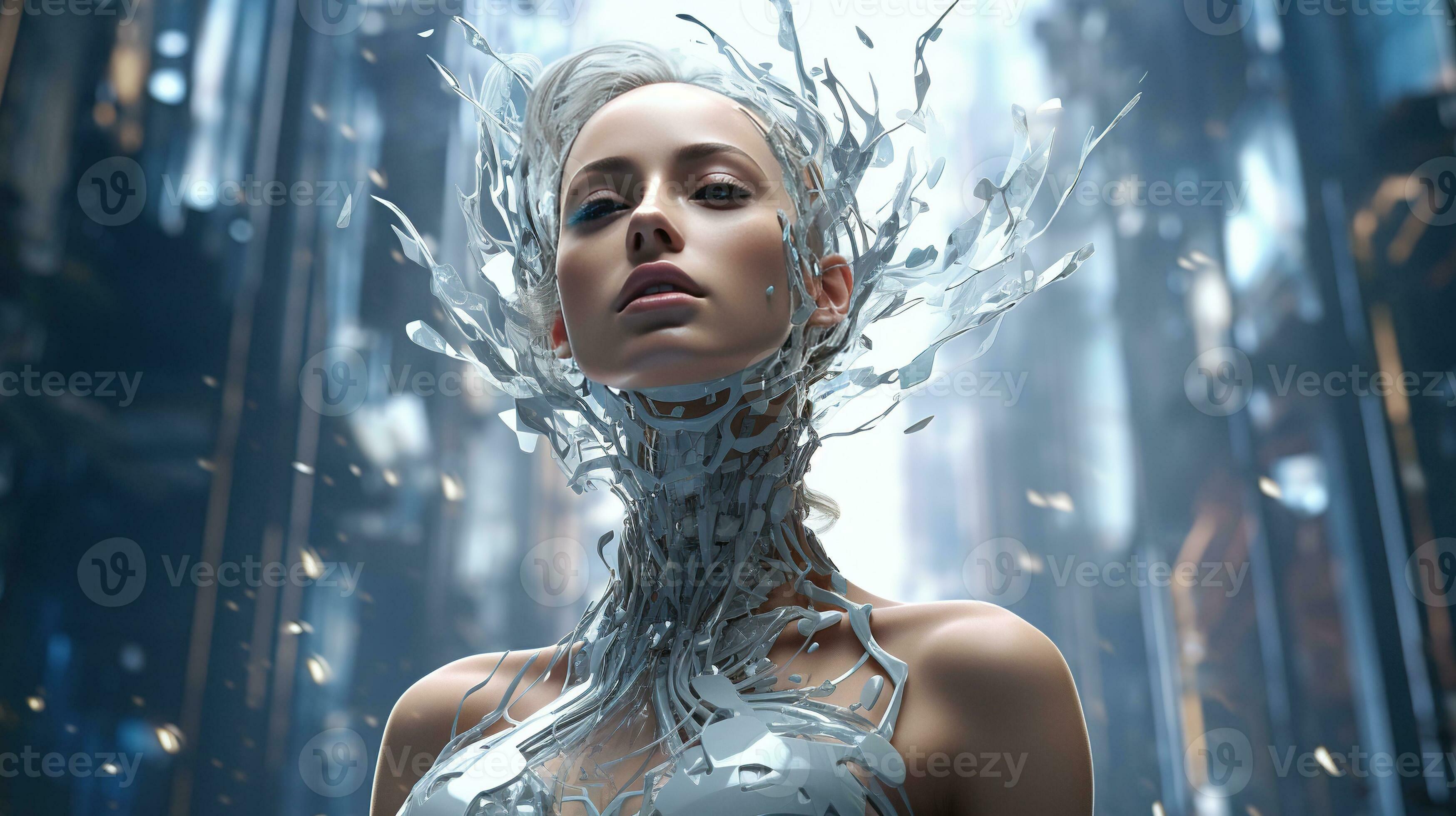 elevated beauty, digital art illustration, Generative AI 29581701 Stock