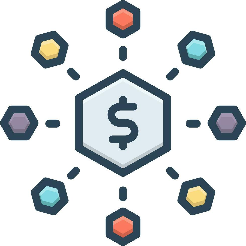 color icon for meets vector