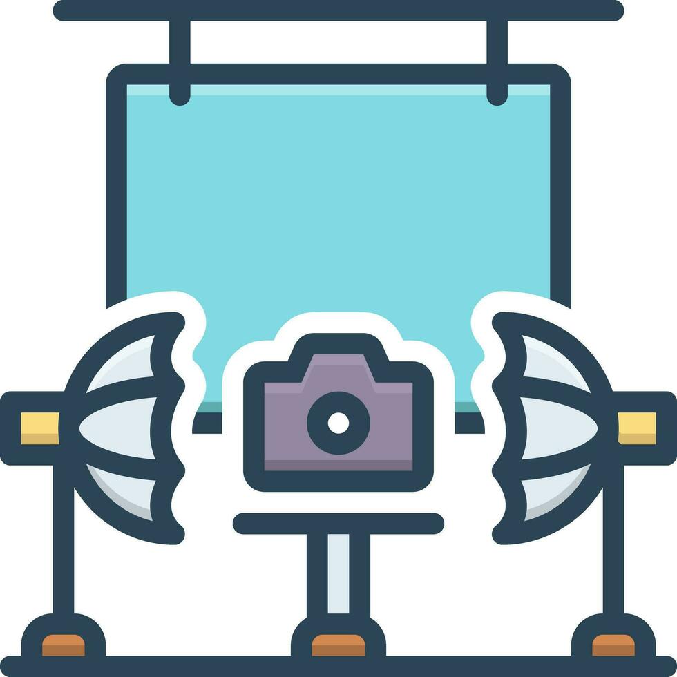 color icon for studio vector