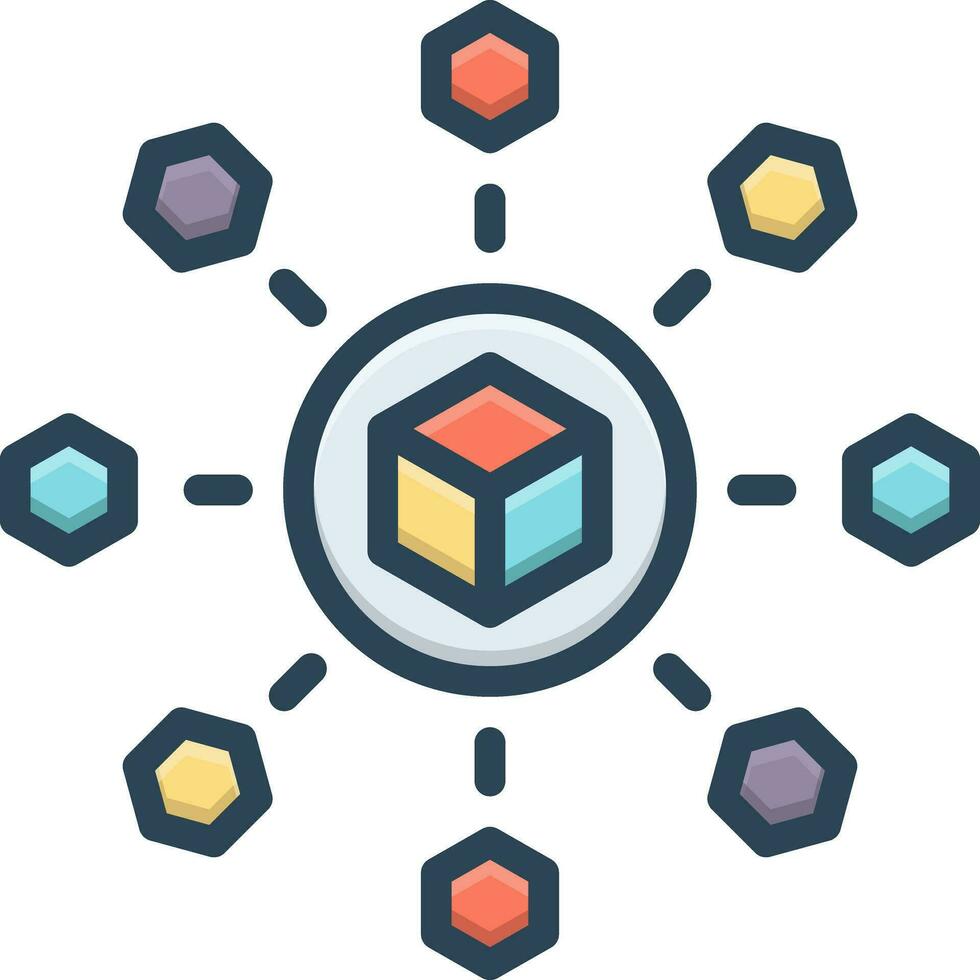 color icon for distribute vector