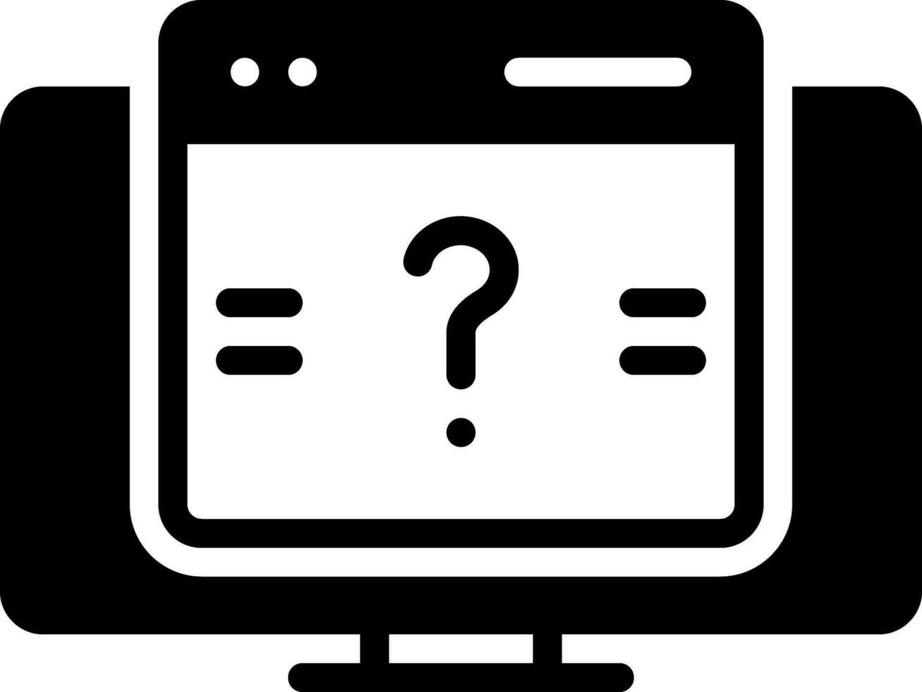 solid icon for queries vector