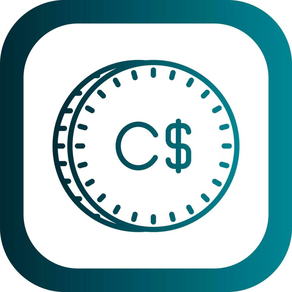 Canadian Dollar Vector Icon Design