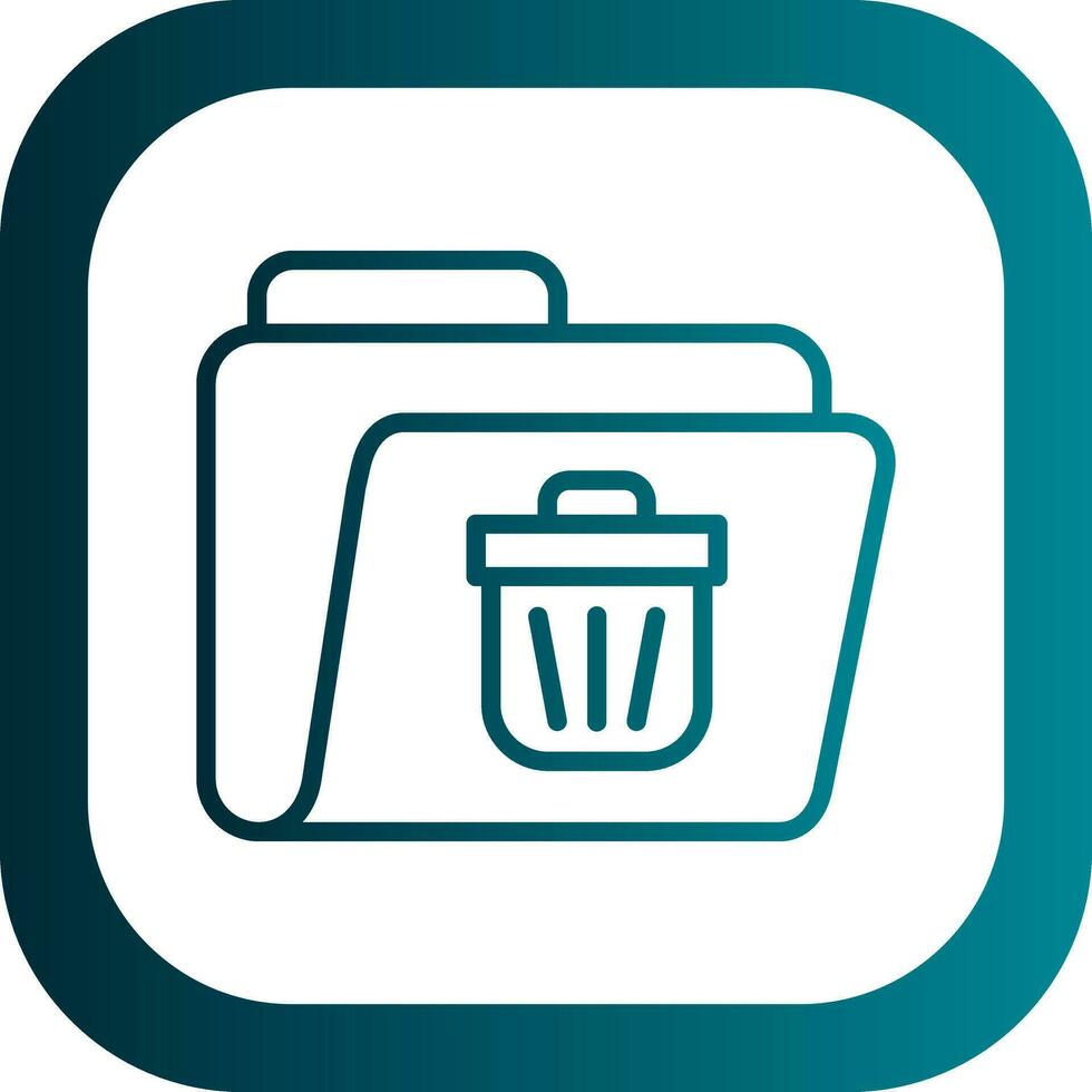 Delete Folder Vector Icon Design