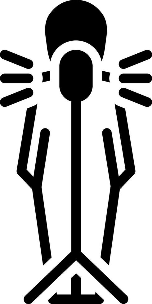 solid icon for vocal vector