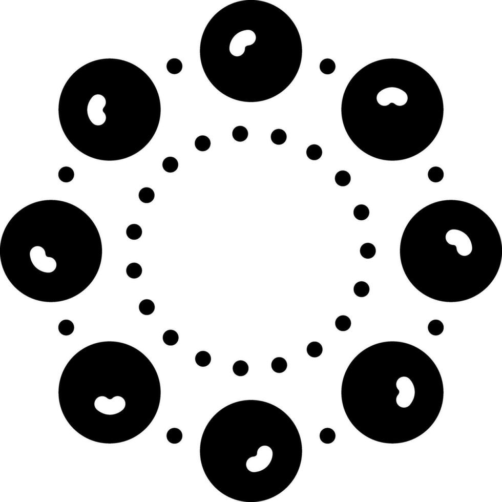 solid icon for beads vector