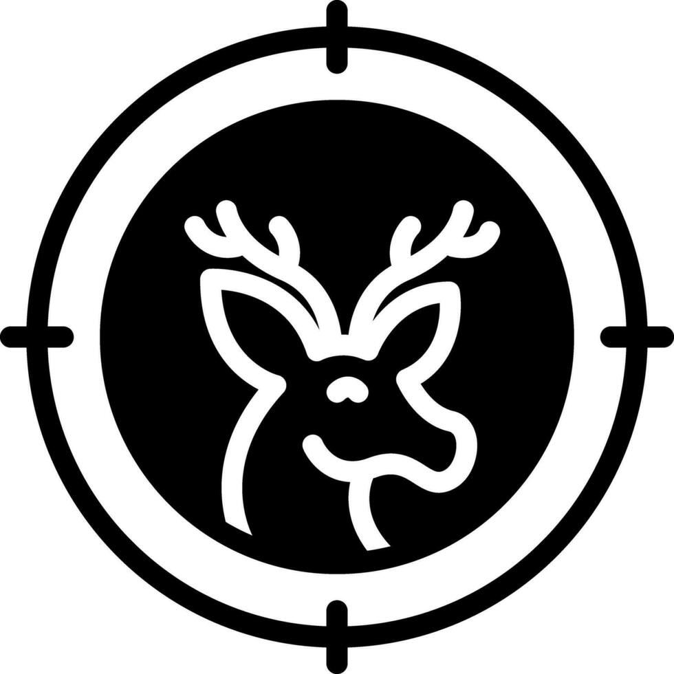 solid icon for hunt vector