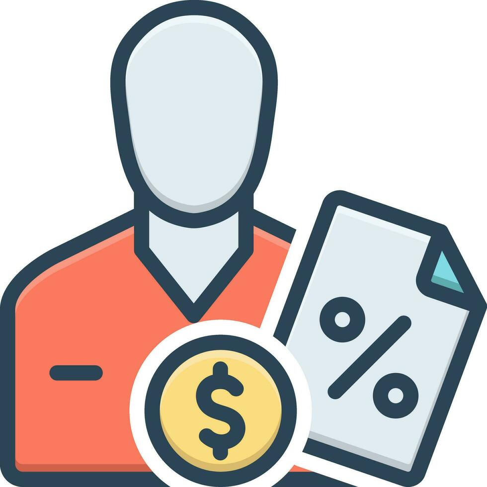color icon for imposed vector