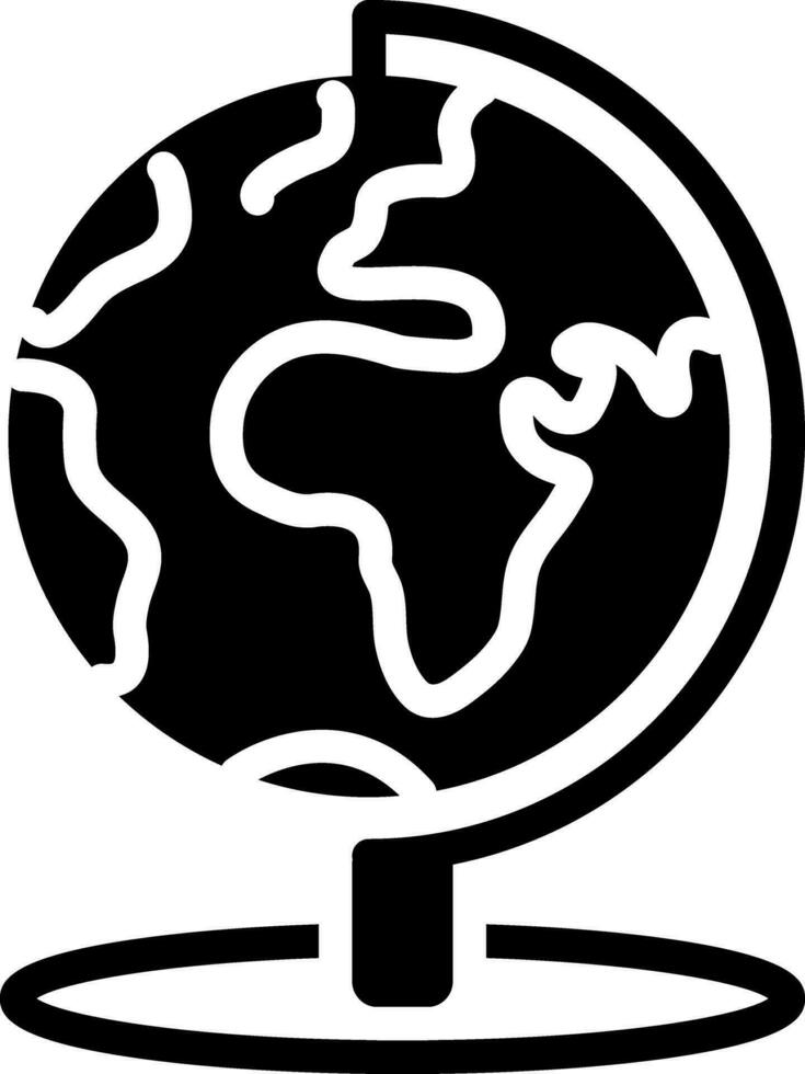solid icon for geography vector
