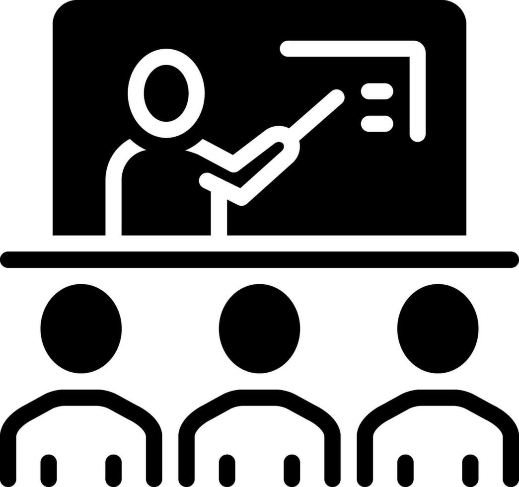 solid icon for teach vector