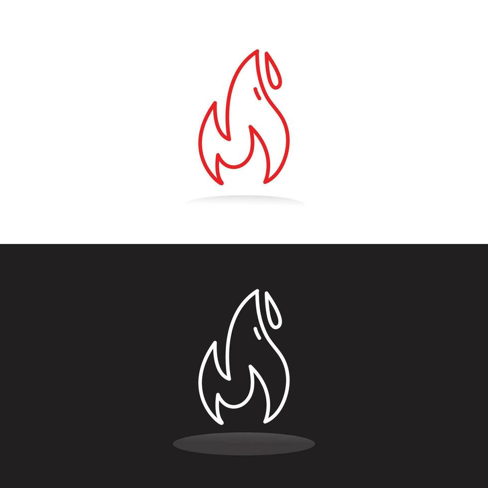 Flames icon linear icons. Line with editable stroke vector