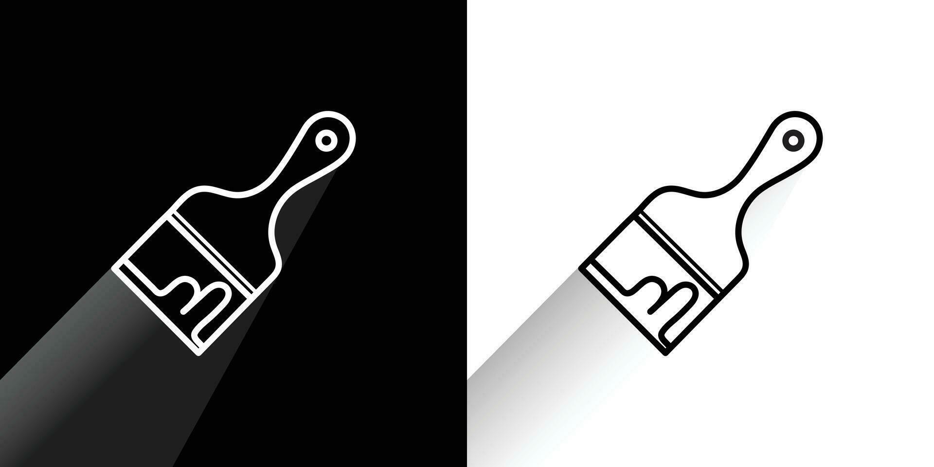 Paint brush line icon, outline vector sign. Line with editable stroke 29582188 Vector Art at