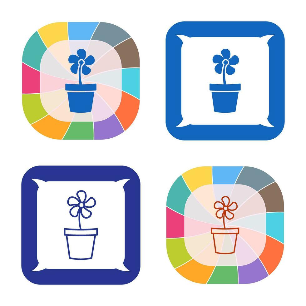 Flower Pot Vector Icon