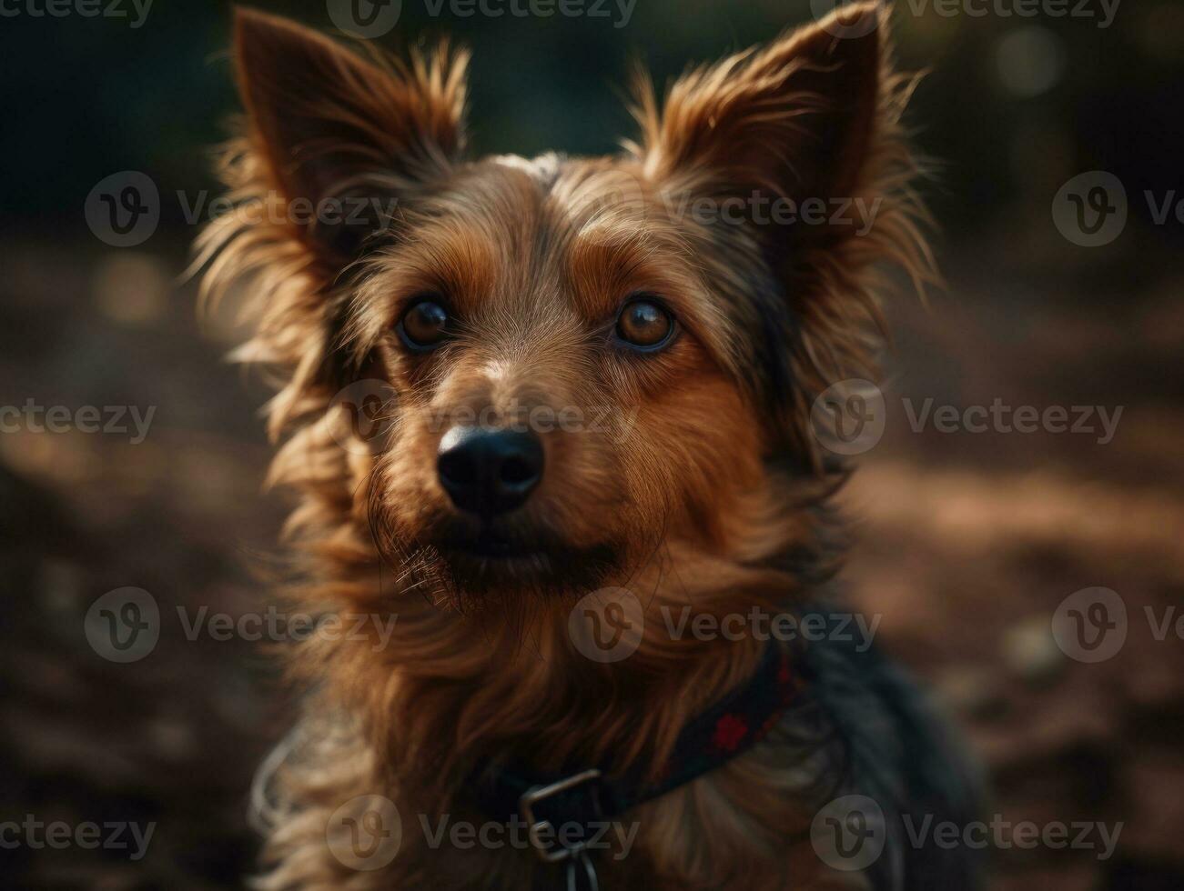 Australian Terrier dog created with Generative AI technology photo