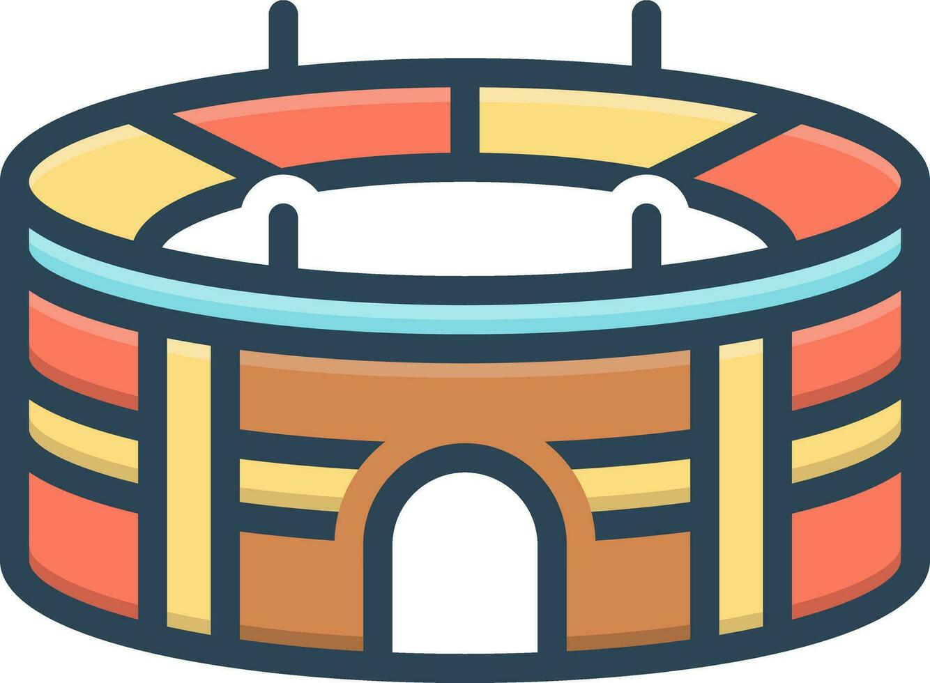color icon for stadium vector