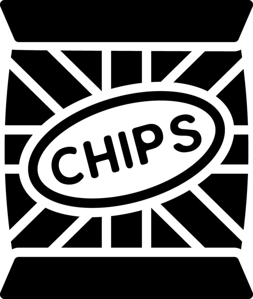 solid icon for chips vector