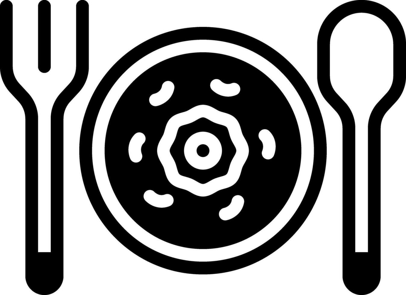 solid icon for portions vector