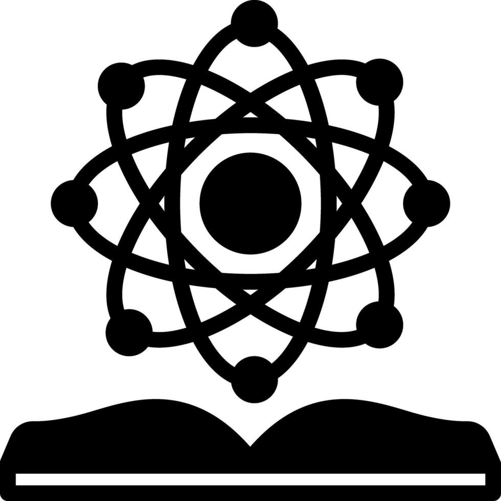 solid icon for physics vector
