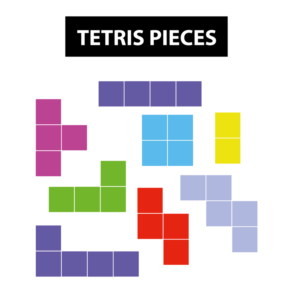 coulé Pétersbourg Russie - 09 27 2023 tetris pixel brique jeu, illustration png