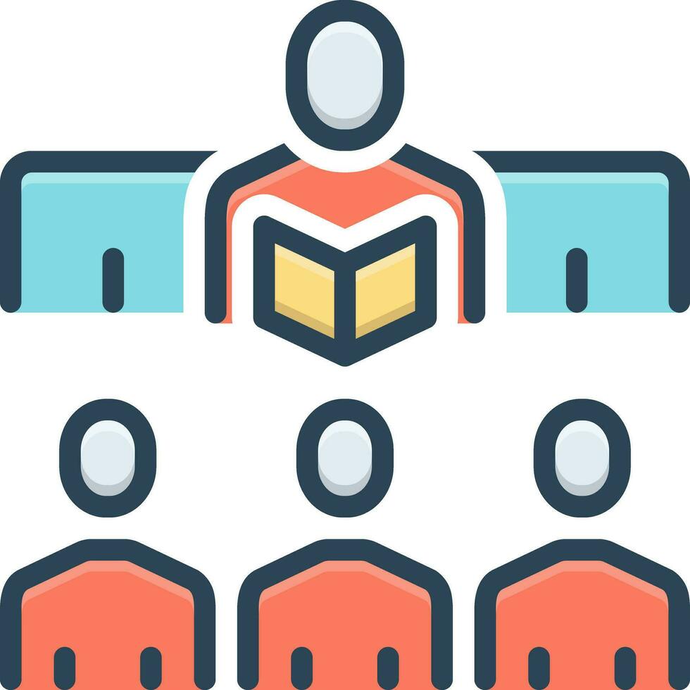 color icon for coaching vector