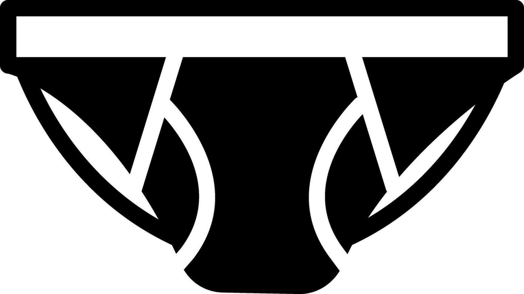 solid icon for briefs vector
