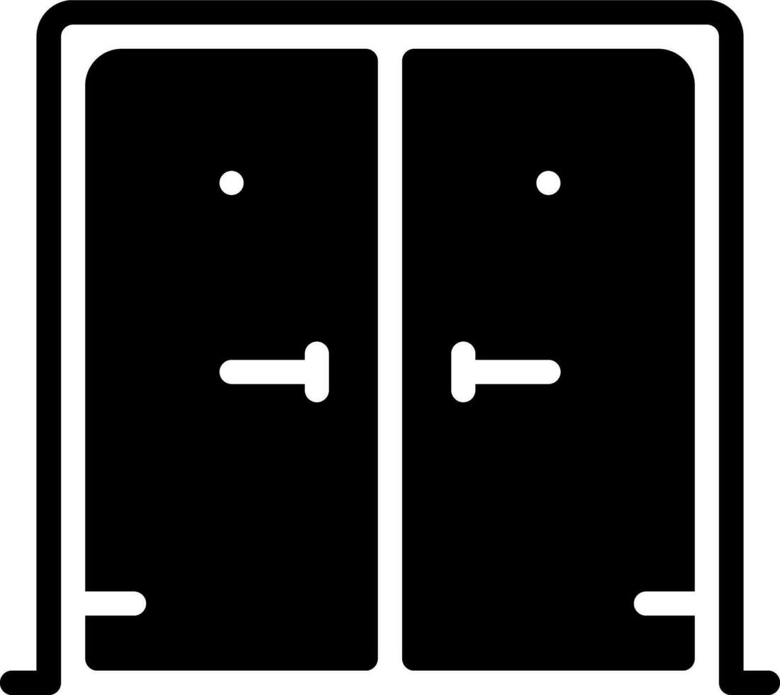 solid icon for doors vector