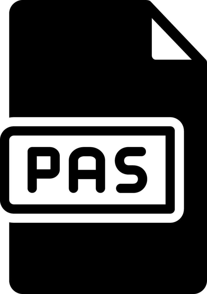 solid icon for pas vector