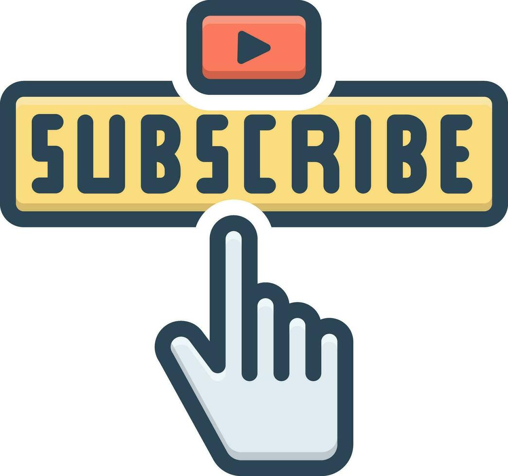 color icon for subscribe vector