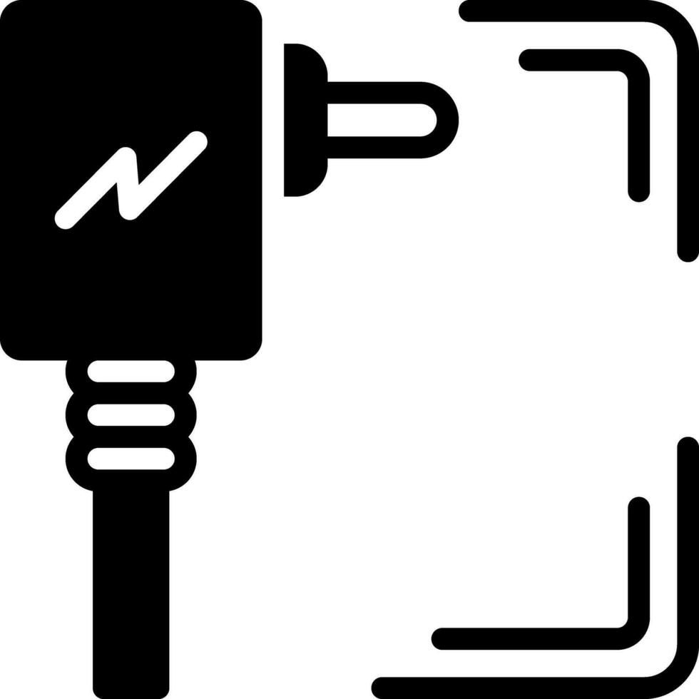 solid icon for adapter vector