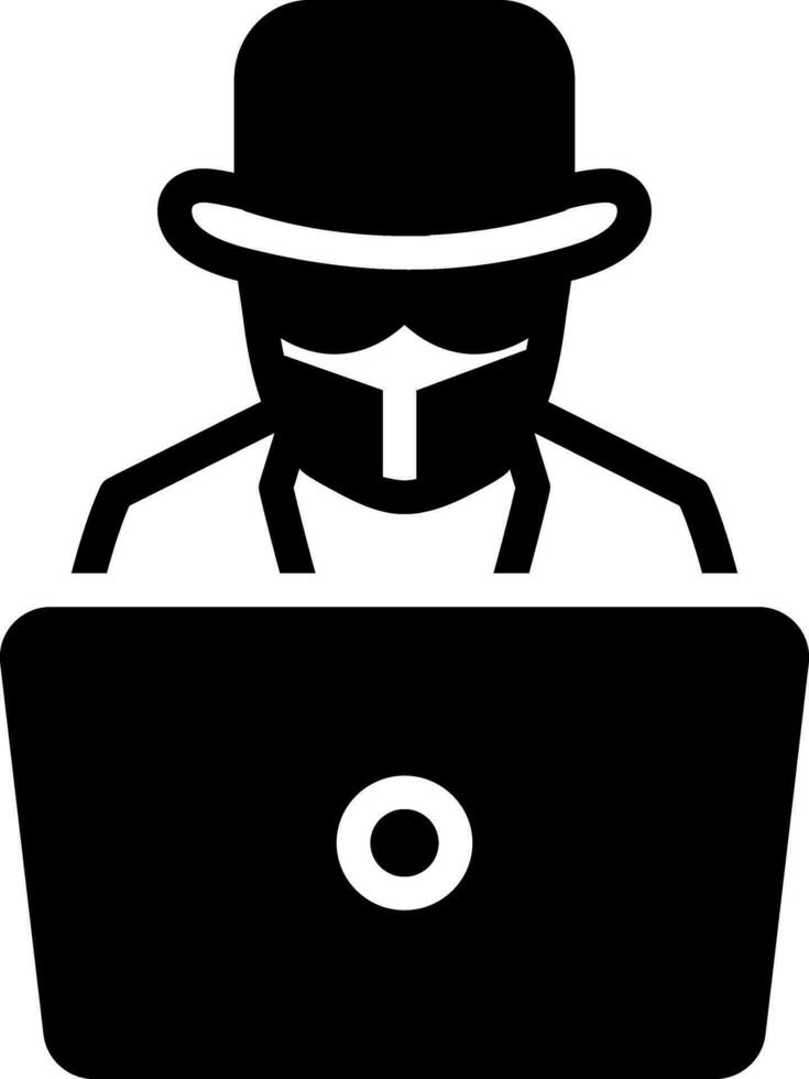 solid icon for fraud vector