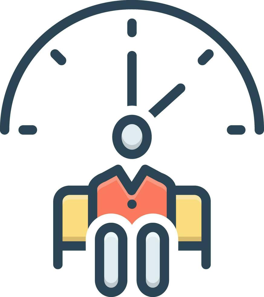 color icon for waiting vector
