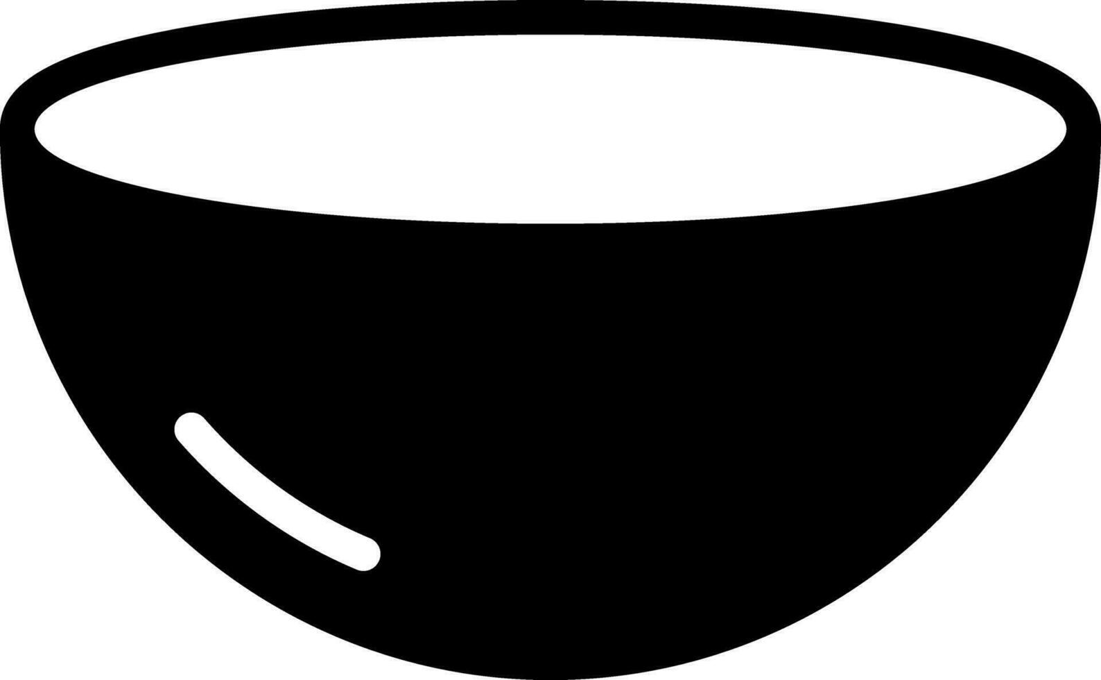 solid icon for bowl vector