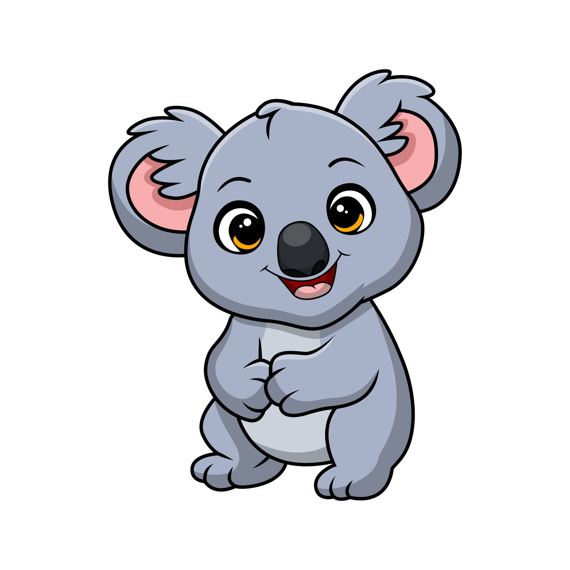 Cute little koala cartoon on white background 29583058 Vector Art at