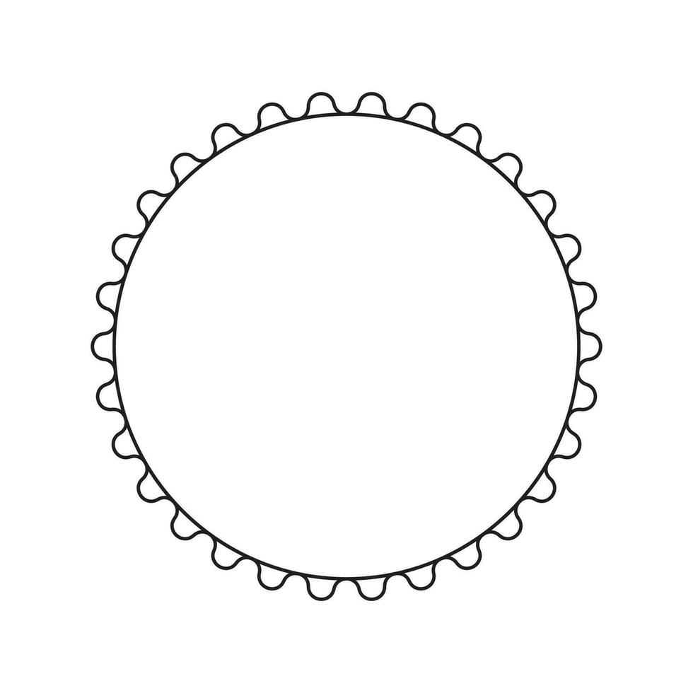 circle frame with line style 2 vector