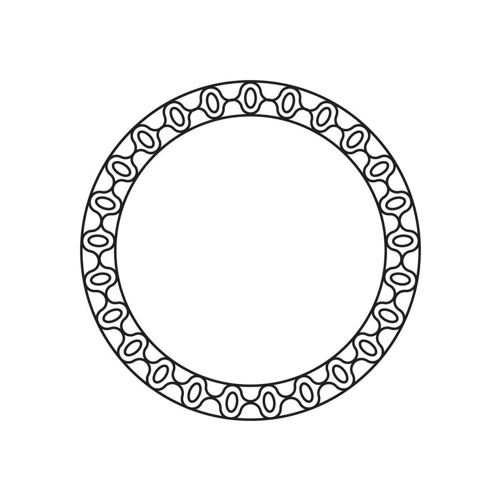 circle frame with line style 2 vector