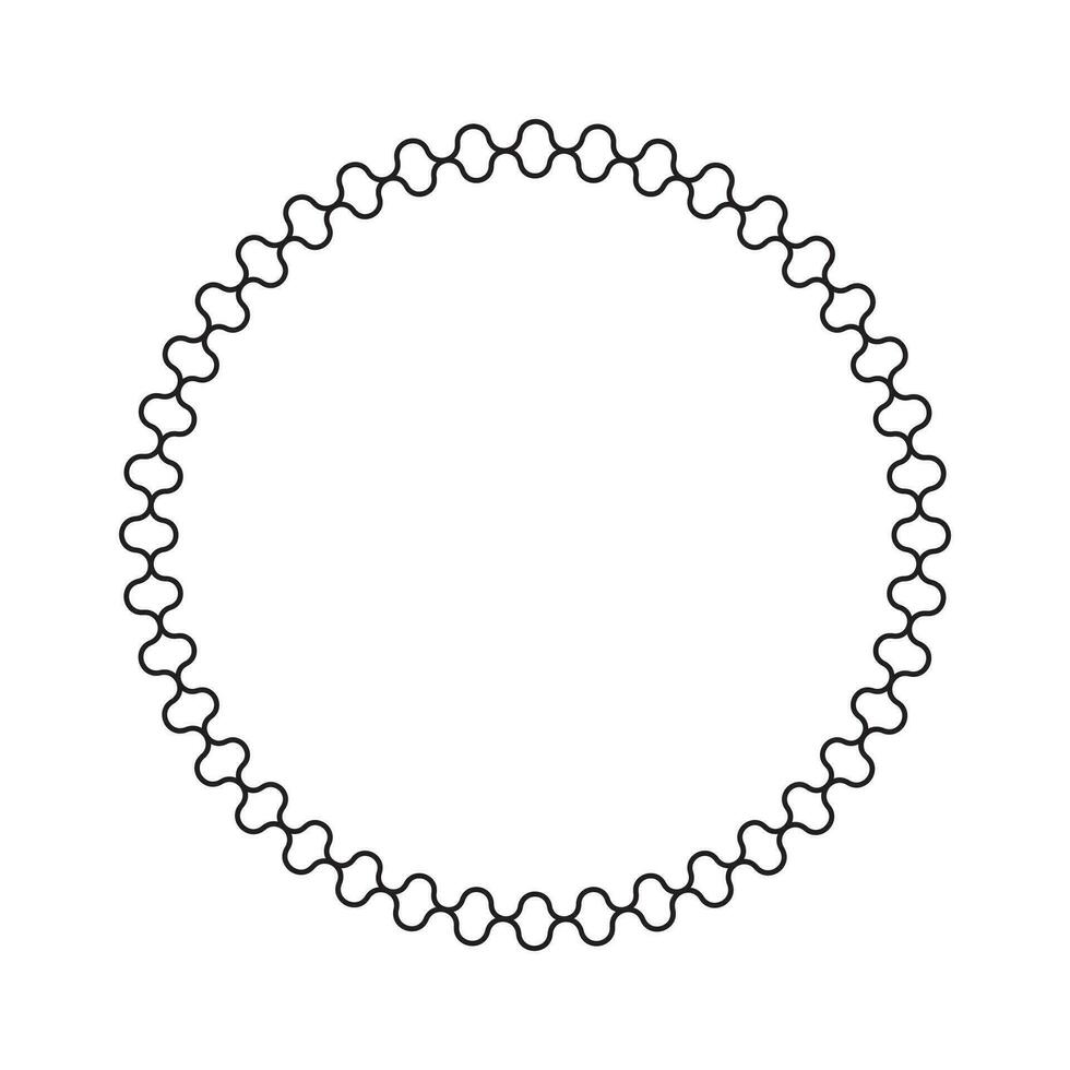 circle frame with line style 2 vector