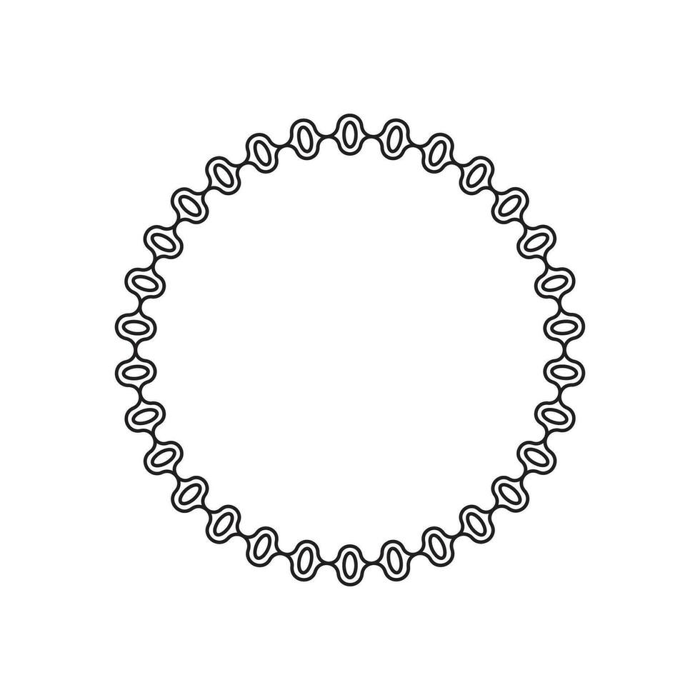 circle frame with line style 2 vector
